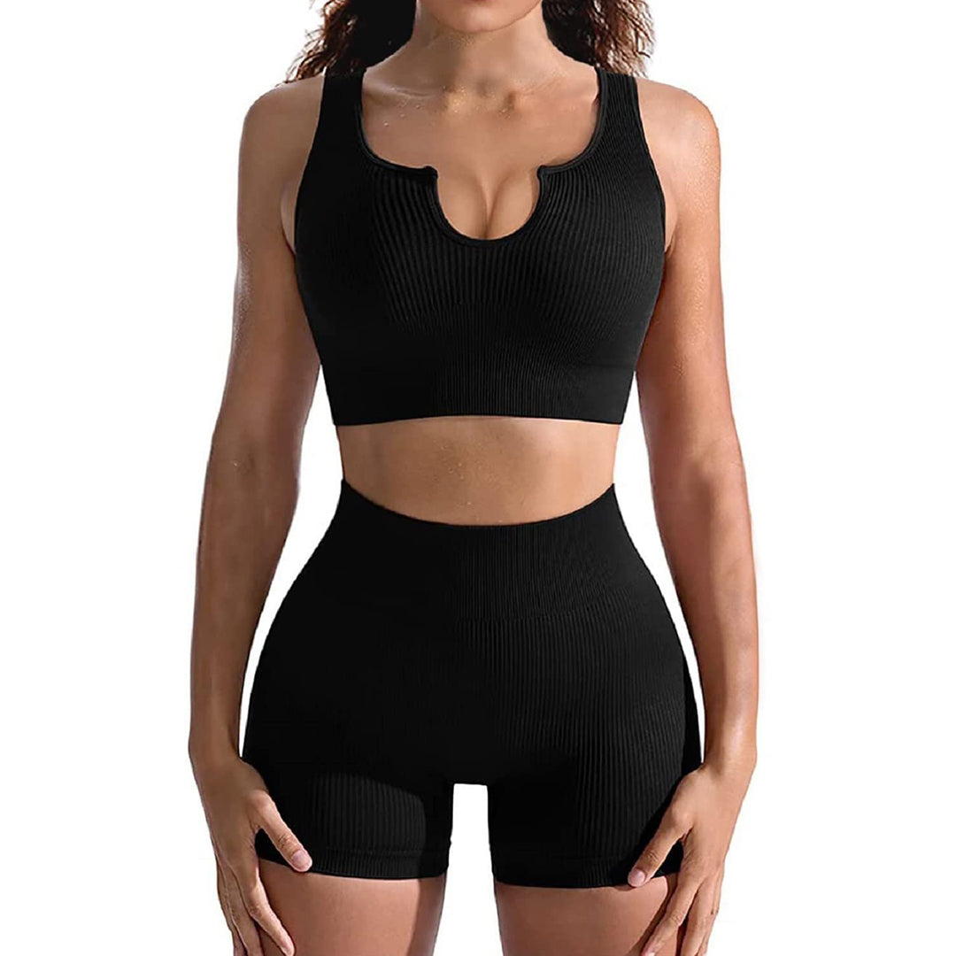 High Waist Running Shorts + Yoga Crop Top Sets(BUY 2 FREE SHIPPING)