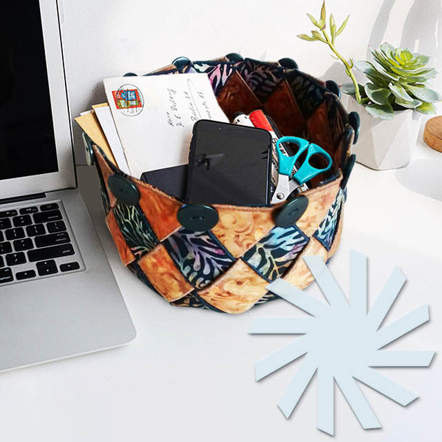 Magic Woven Spiral Storage Basket - Included Instructions + Template