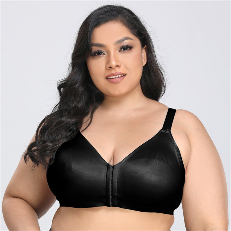Front Button Foamless Vest Bra