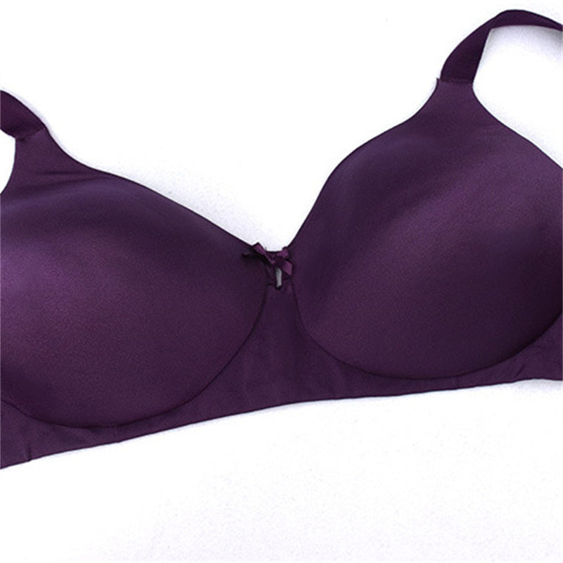Purple Full Cup Solid Bra