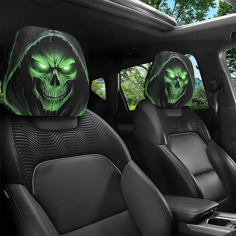 Wacky Double-Sided Printed Car Headrest Cover