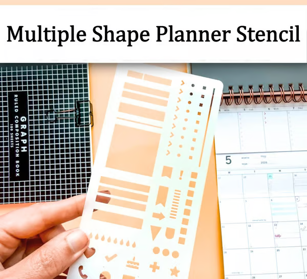 🔥Handmade Calendar Planner Stencil and 2026 Monthly Daily Weekly Study Planner