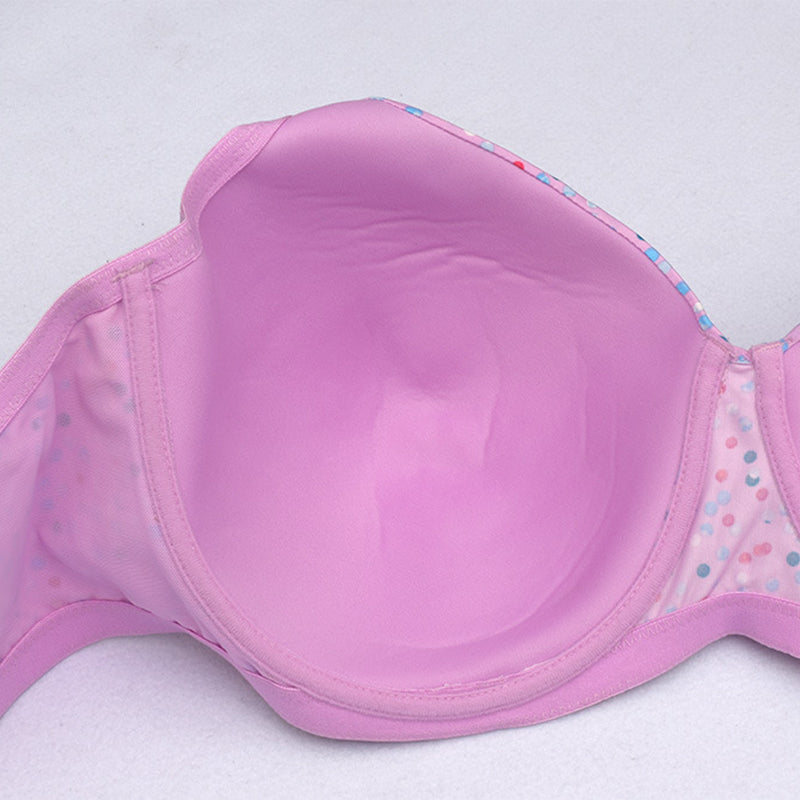 Colorful Polka Dot Print Bra