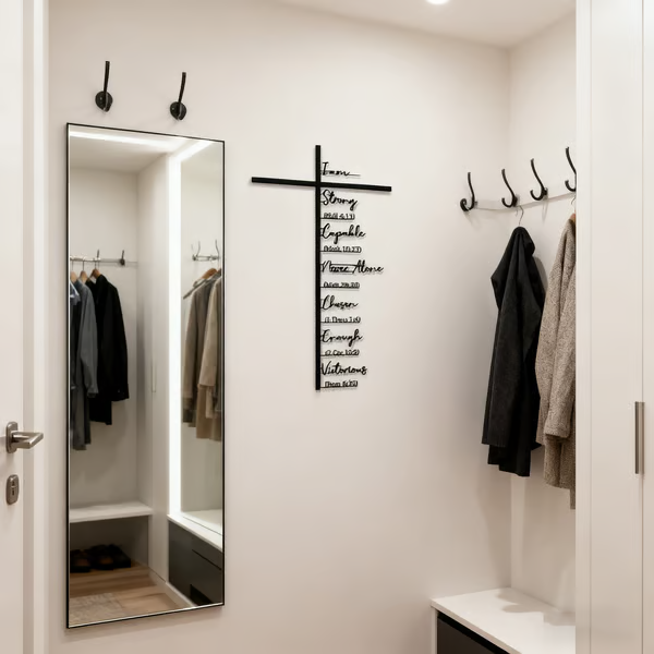 🕊️✝️ Elegant Metal Cross Wall Art