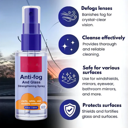 Long-lasting Anti-Fog Spray for Windshield