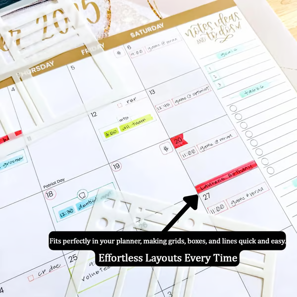 🔥Handmade Calendar Planner Stencil and 2026 Monthly Daily Weekly Study Planner