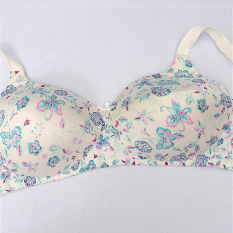 Printed Cotton Push Up Bra