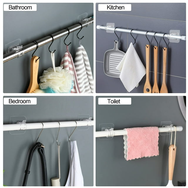 Non-drilled curtain rod brackets