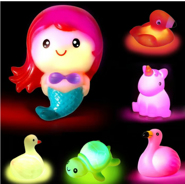 Light-up Bath Toys 🦖🧜‍♀️