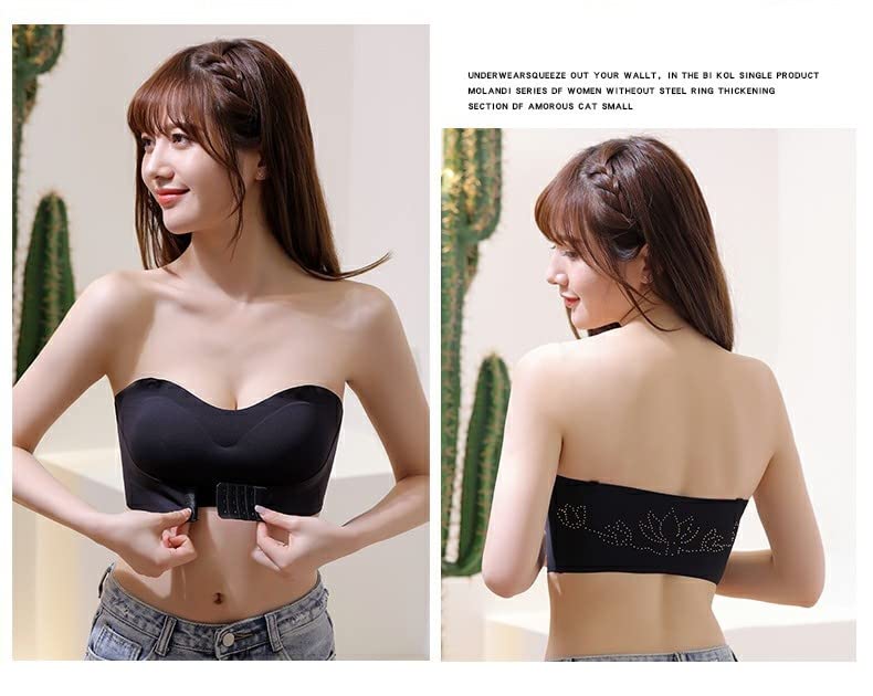 Women Lingerie Strapless Front Buckle Lift Bra