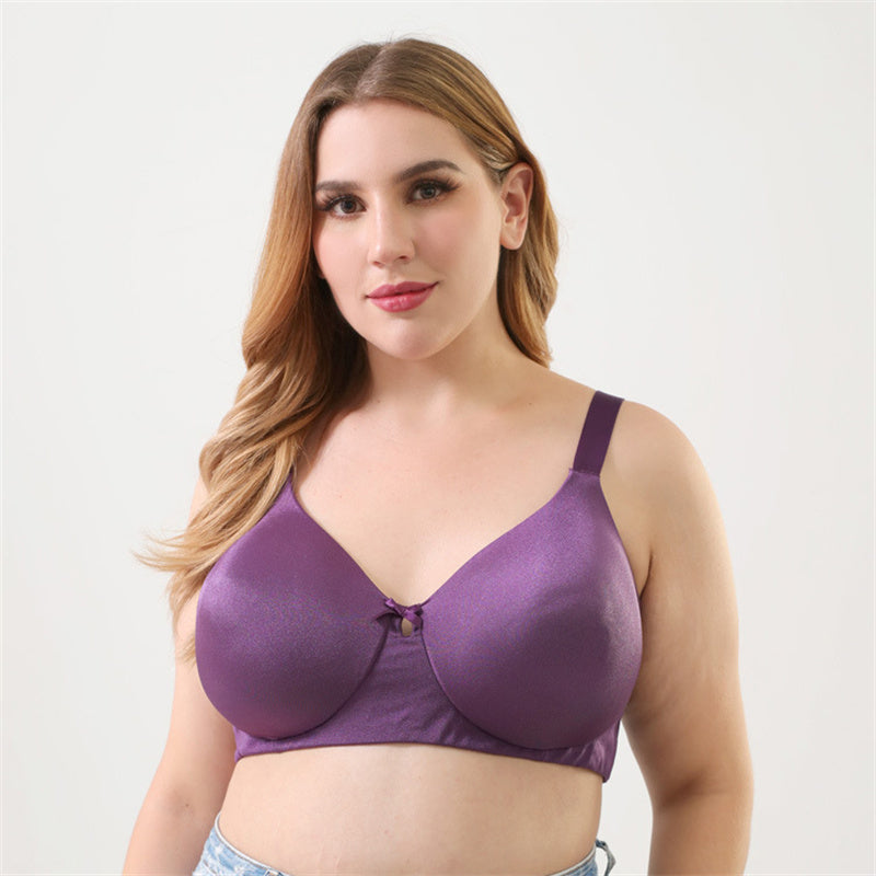 Purple Full Cup Solid Bra