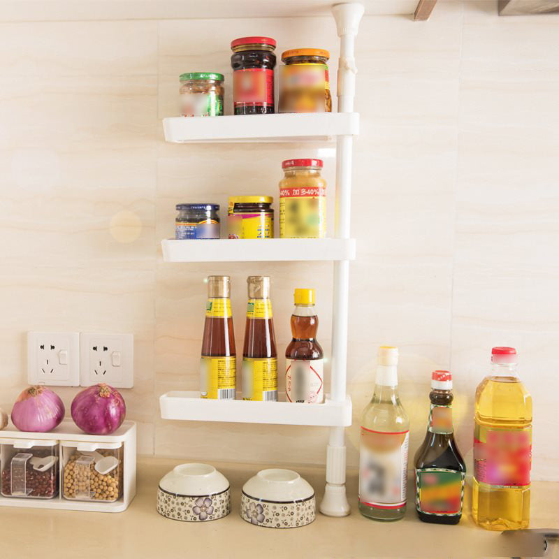 Nail-free retractable rotatable storage rack