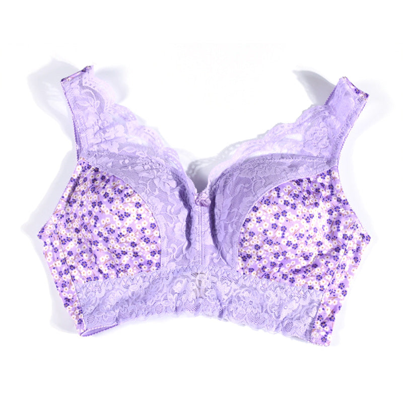 Printed Lace Push Up Bra