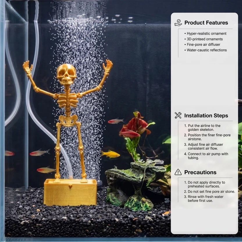 Dancing Skull - Aquarium Halloween Decoration
