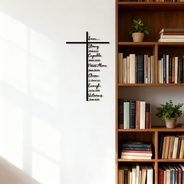 🕊️✝️ Elegant Metal Cross Wall Art