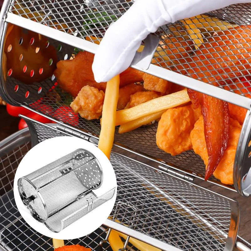 🔥 Stainless steel rotating grill