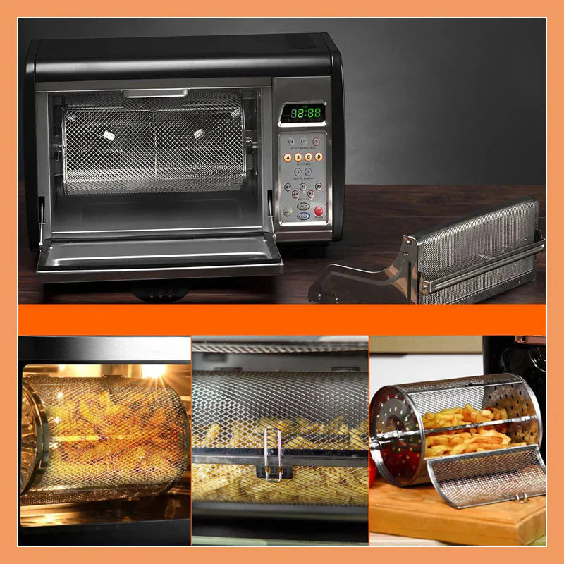 🔥 Stainless steel rotating grill