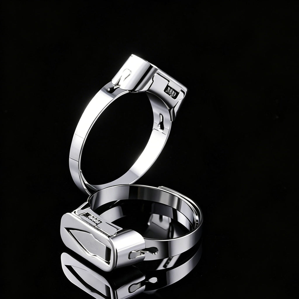 Stainless Steel Hidden Blade Self Defense Adjustable Ring