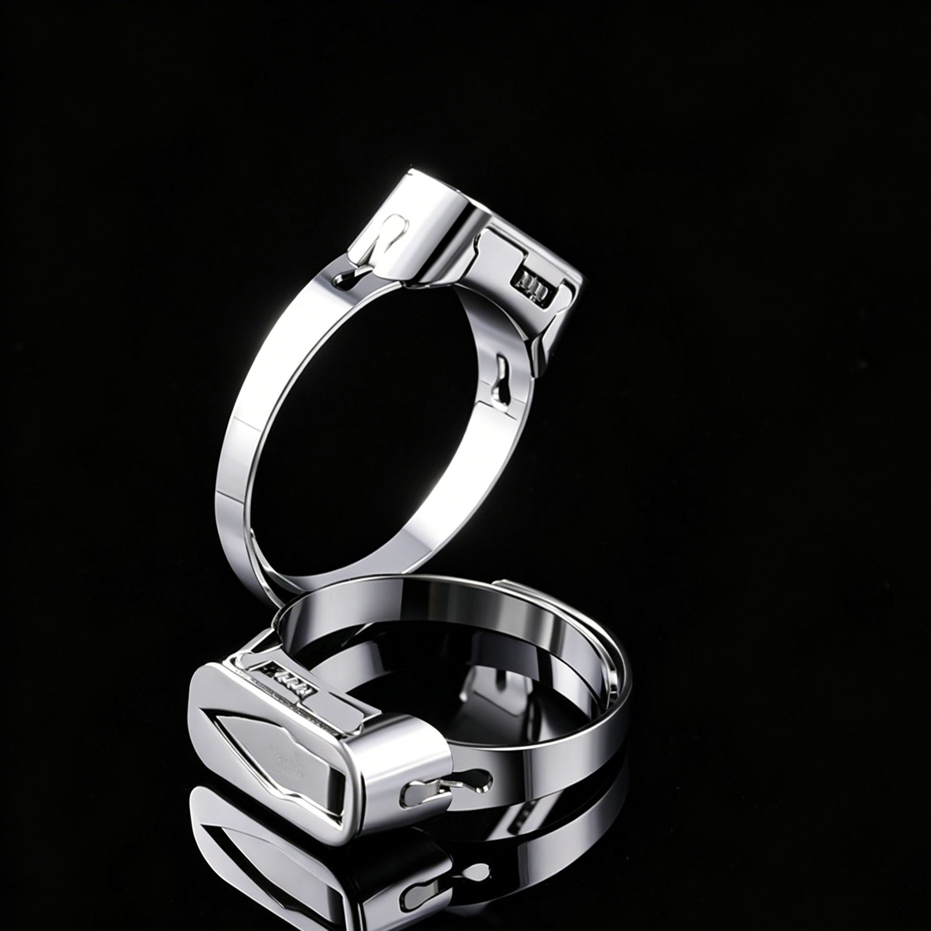 Stainless Steel Hidden Blade Self Defense Adjustable Ring
