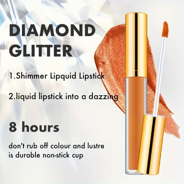 Pearlescent shimmering lip gloss
