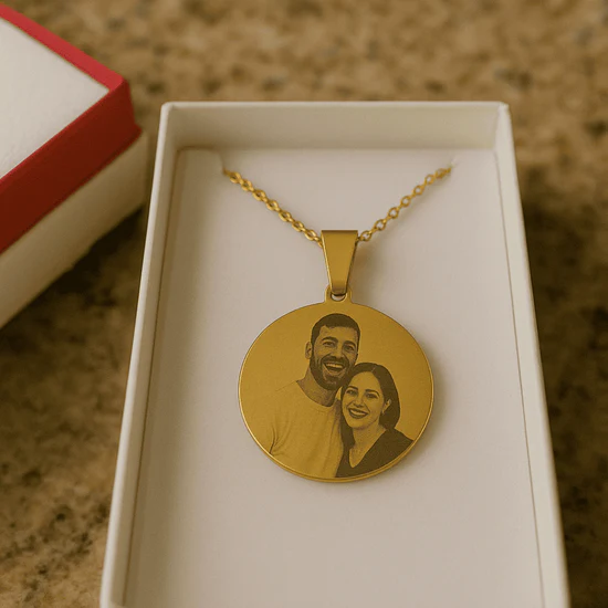 Personalized Letter Photo Necklace