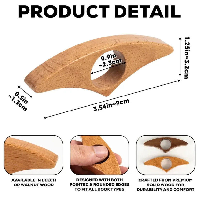 Portable wooden thumb clamp book press