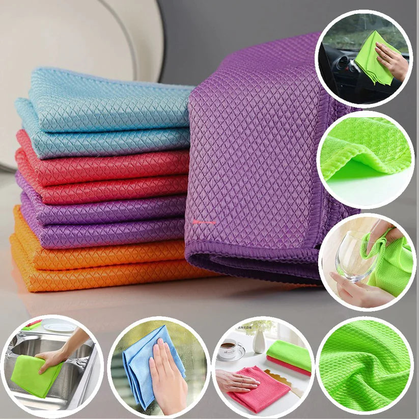 set of 5 magic cloths for quick cleaning