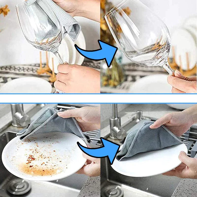 set of 5 magic cloths for quick cleaning