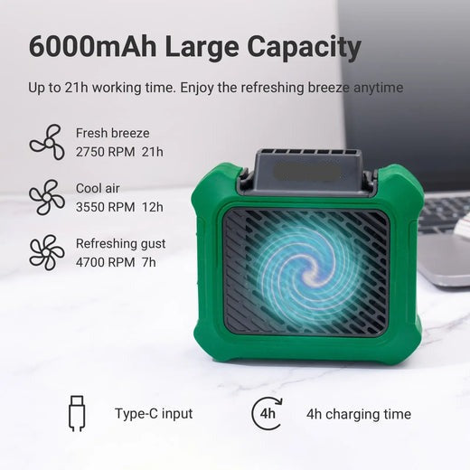 Multifunction Portable Rechargeable Waist & Neck Fan