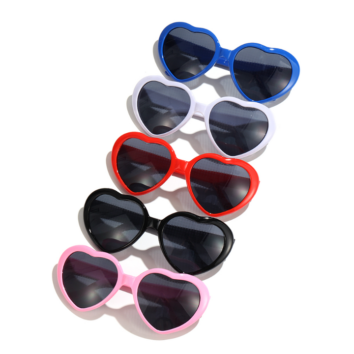 Retro heart-shaped glasses party eye protection sunglasses