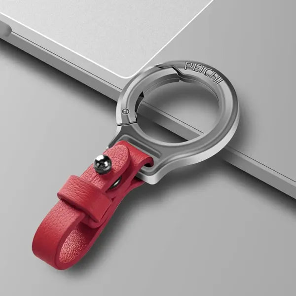 🔥 Portable Zinc Alloy Leather Keychain 🔥