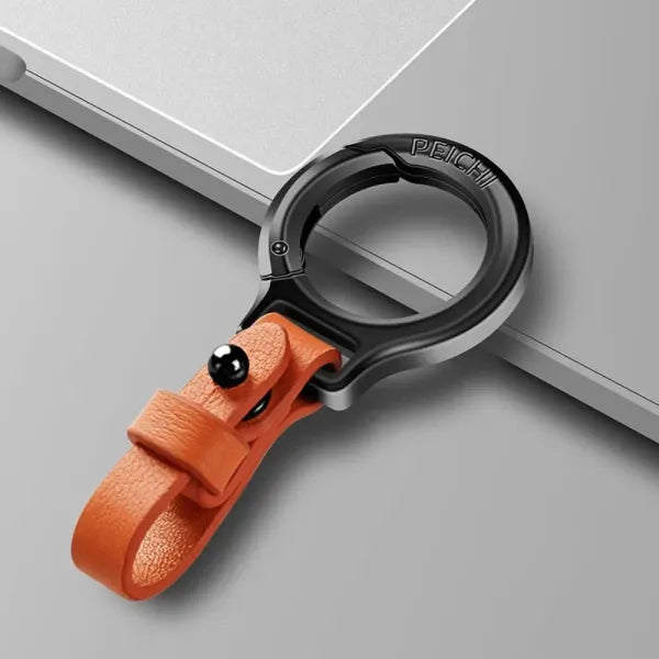 🔥 Portable Zinc Alloy Leather Keychain 🔥