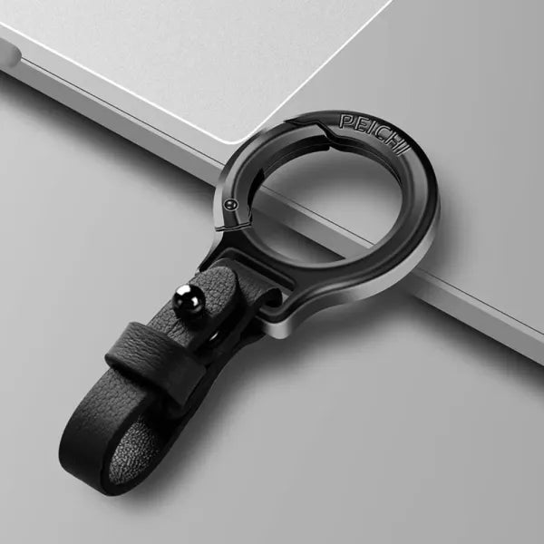🔥 Portable Zinc Alloy Leather Keychain 🔥