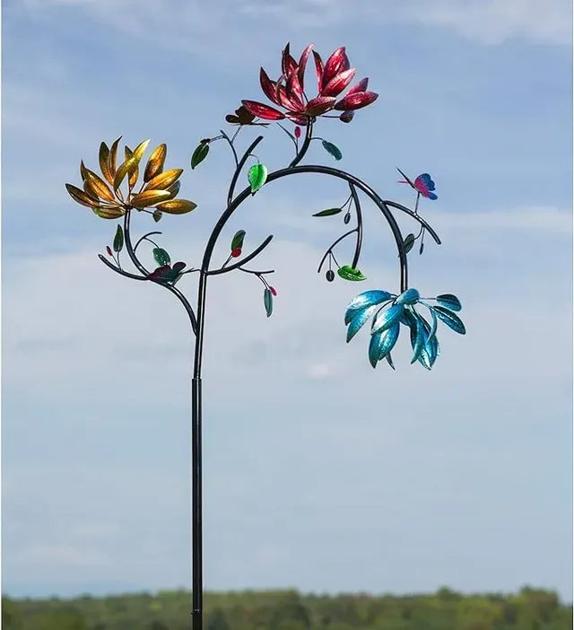 🔥Up to 70% OFF -Beautiful Summer Multi Colored Flowers Wind Spinner