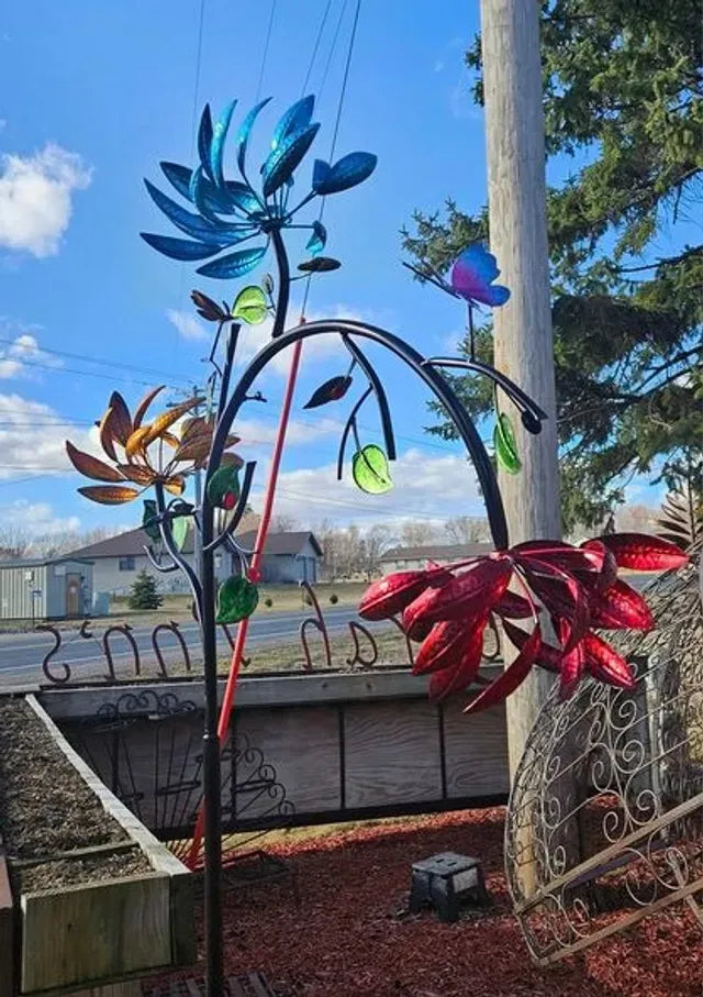 🔥Up to 70% OFF -Beautiful Summer Multi Colored Flowers Wind Spinner