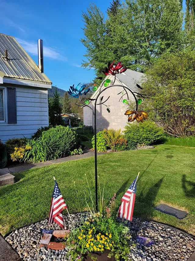 🔥Up to 70% OFF -Beautiful Summer Multi Colored Flowers Wind Spinner