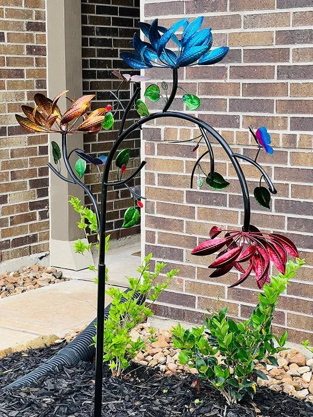 🔥Up to 70% OFF -Beautiful Summer Multi Colored Flowers Wind Spinner