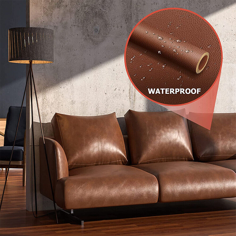 Large Self Adhesive Faux Leather Repair Reupholster for Couches Car Seats Bags