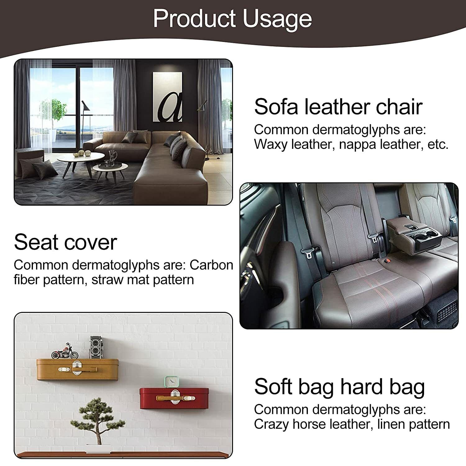 Large Self Adhesive Faux Leather Repair Reupholster for Couches Car Seats Bags